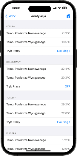 iPhone 14 Pro z włączoną aplikacją DOMIQ Remote